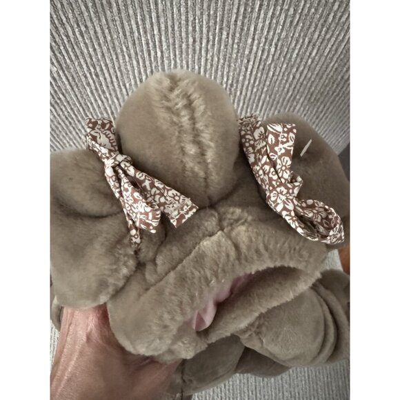 VTG WRINKLES Puppet Puppy Dog Girl Bows Toy Plush Stuffed Animal 1981 MINT - Picture 6 of 10